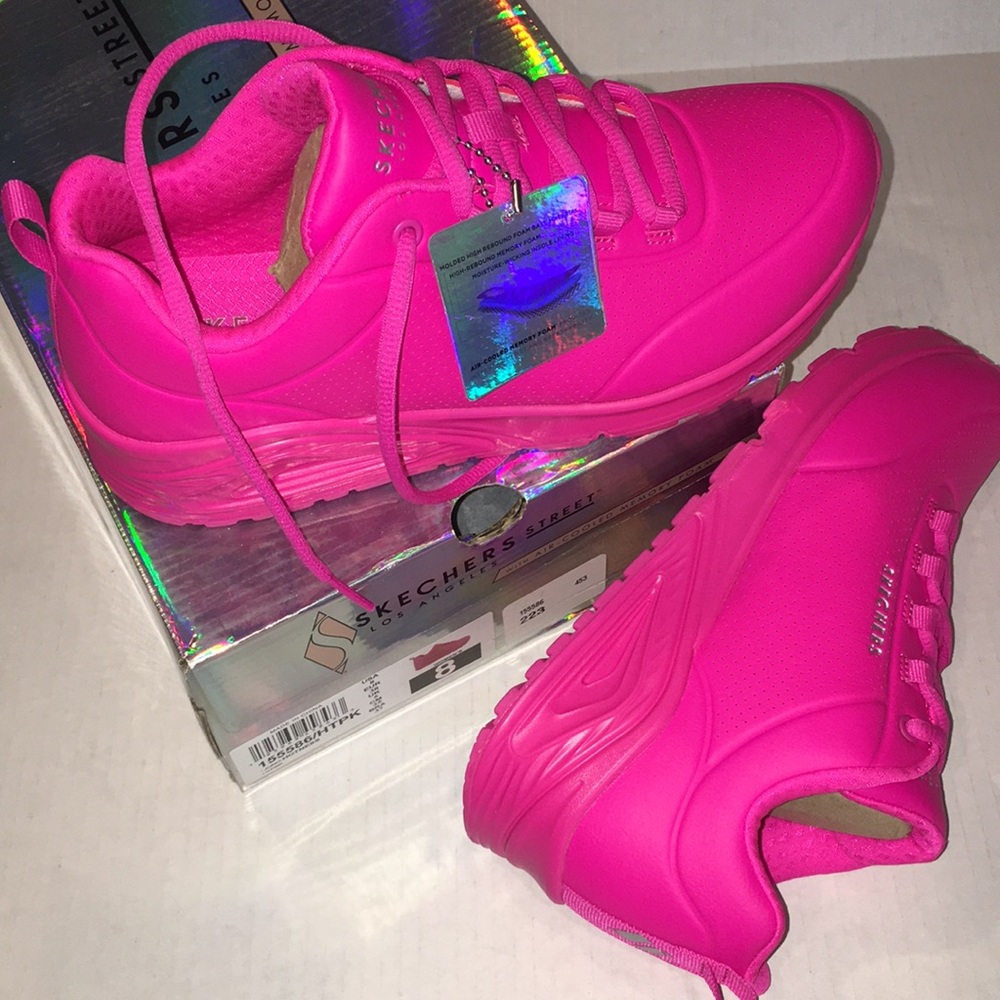 NWT Pink Sketchers Street Los Angeles Sneakers | Hot Pink | Size 8
